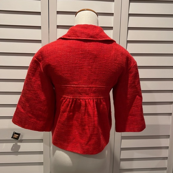 Tibi woman Red Crop Jacket, 3/4 Sleeves in good condition - Picture 5 of 8